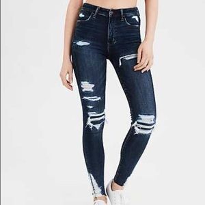 AE Dark Wash Distressed Jeans